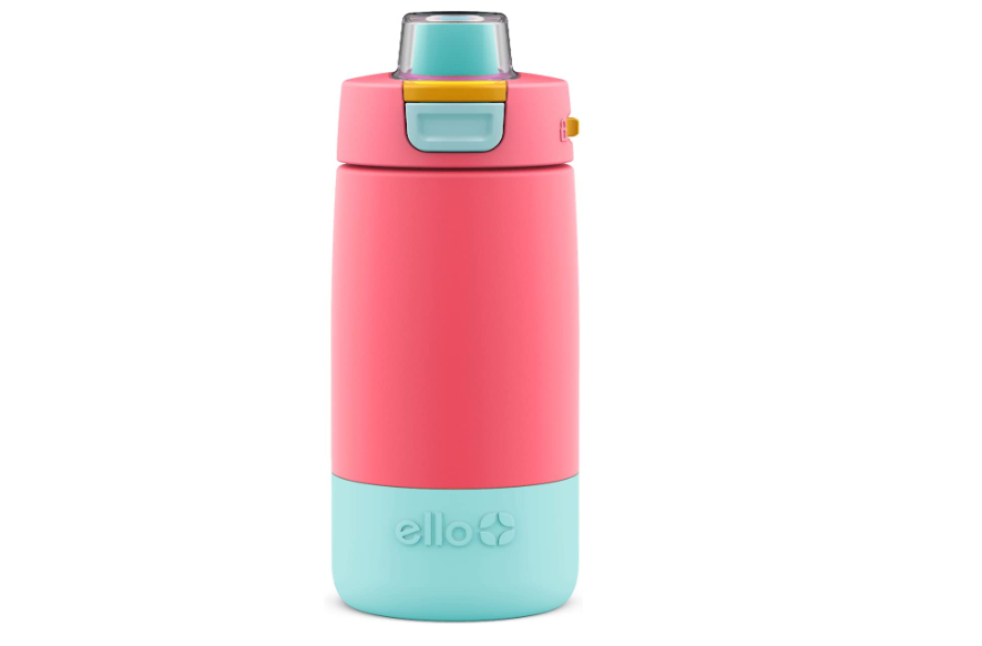 Ello Kids Colby 12oz Stainless Steel Insulated Water Bottle with Straw and Built-In Silicone Coaster