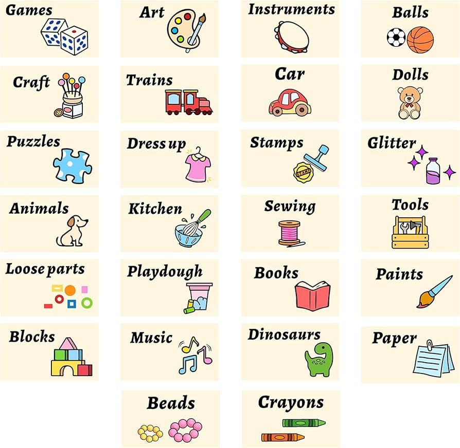 Toy Bin Picture Labels